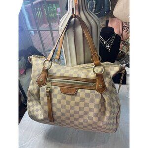 B932 - Preloved Vintage Louis Vuitton Damier Azur Evora MM Shoulder Bag (Discont